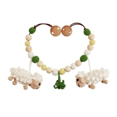 Gehäkelte Kinderwagenkette Schaf DOLLY