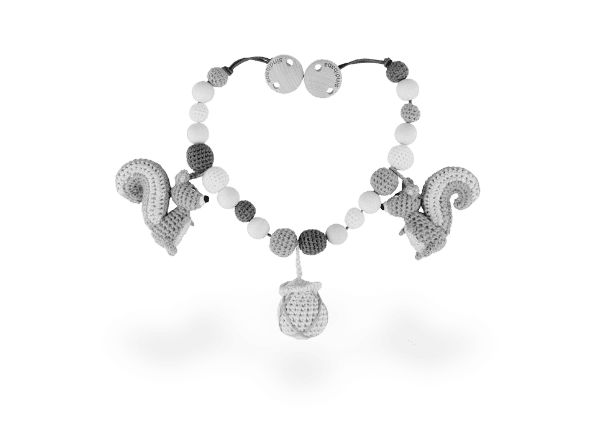 Kinderwagenkette mit Eichhörnchen-Motiv, repräsentativ für die Produktkategorie